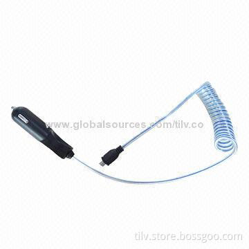 Light-up car charger cable for smart phones